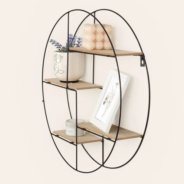 Hyllyt Max Home Rauta Puu MDF 50 x 50 x 10 cm (4 osaa)