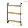 Plaukti Max Home Dzelzs Koks MDF 40 X 55 X 12 cm (4 gb.)