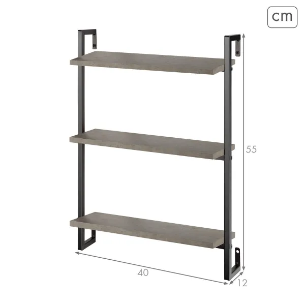 Полка Max Home Железо Деревянный MDF 40 X 55 X 12 cm (4 штук)