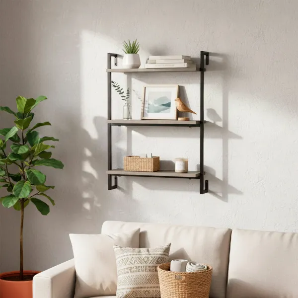 Полка Max Home Железо Деревянный MDF 40 X 55 X 12 cm (4 штук)
