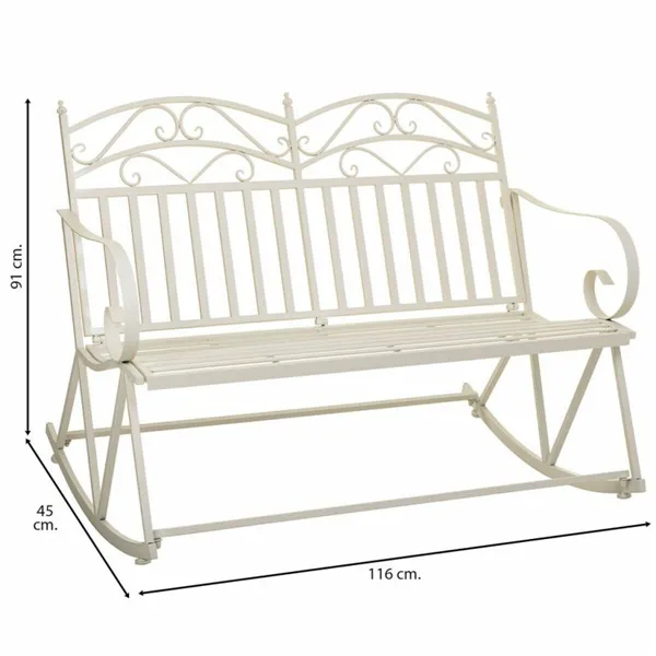 Sofa Alexandra House Living White 20 x 48 x 20 cm Rocking Chair