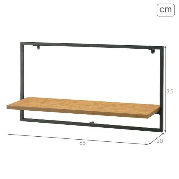 Полки Max Home Железо Деревянный MDF 65 X 35 X 20 CM (4 штук)