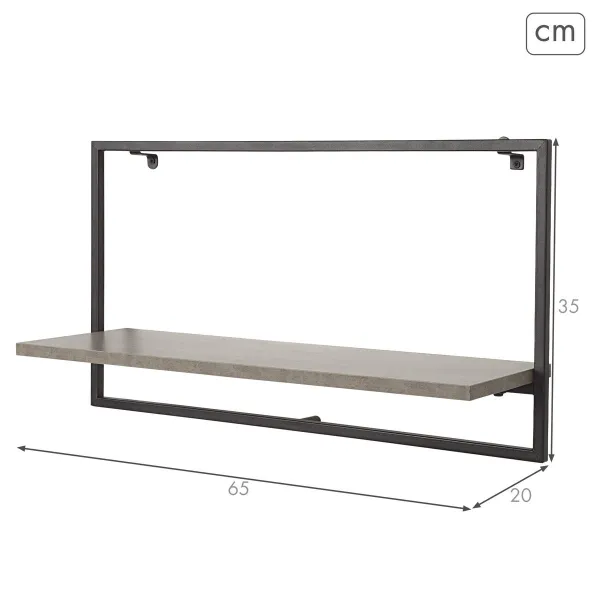 Полки Max Home Железо Деревянный MDF 65 X 35 X 20 CM (4 штук)