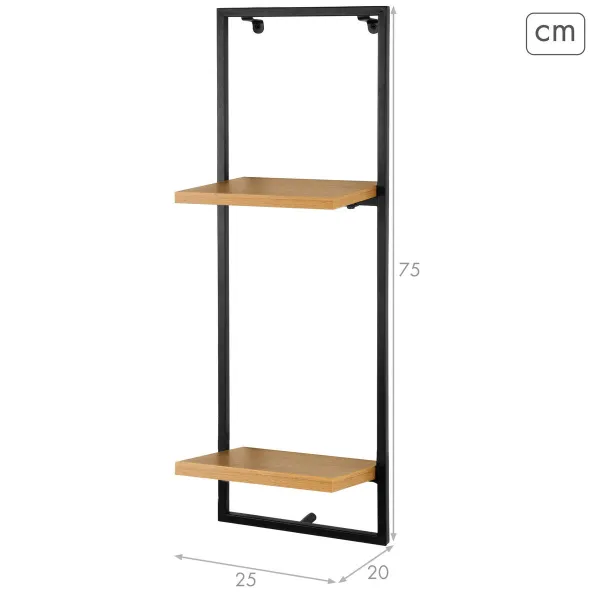 Shelves Max Home Iron MDF Wood 25 X 75 X 20 CM (4 Units)