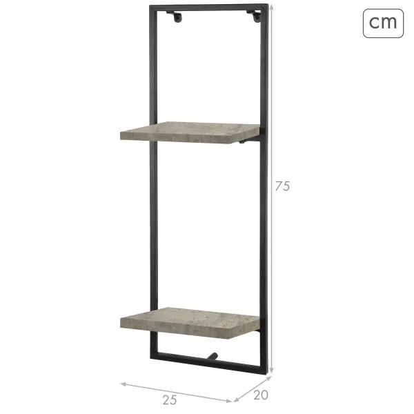 Полка Max Home Железо Деревянный MDF 25 X 75 X 20 CM (4 штук)