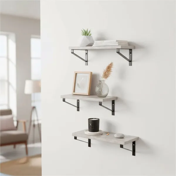 Hyllyt Max Home Rauta Puu MDF 42 X 12 X 16 CM (4 osaa)