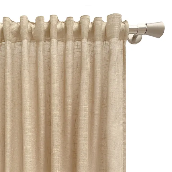 Curtain Alexandra House Living Rustik Natural Linen 200 x 270 x 1 cm Translucent