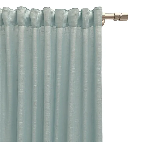 Curtain Alexandra House Living Rustik Turquoise Natural 300 x 270 x 1 cm Translucent