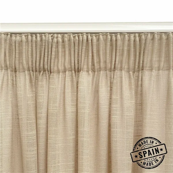 Curtain Alexandra House Living Rustik Natural Linen 140 x 270 x 1 cm Translucent