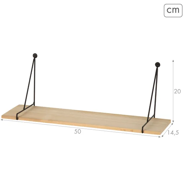 Hyllyt Max Home Rauta Puu MDF 50 X 20 X 14,5 CM (6 osaa)