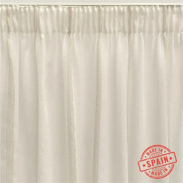 Curtain Alexandra House Living Rebeca Beige 400 x 270 x 1 cm Translucent