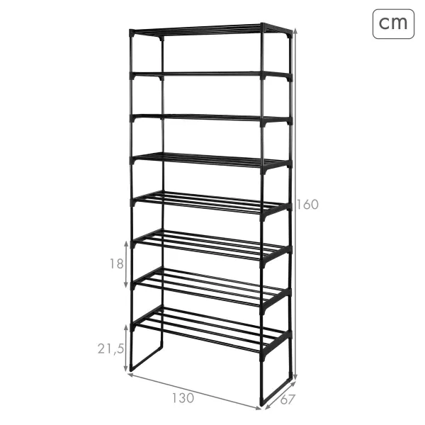 Lentyna Max Home Juoda Metalinis Plastmasinis 67 X 160 X 30 CM (2 vnt.)