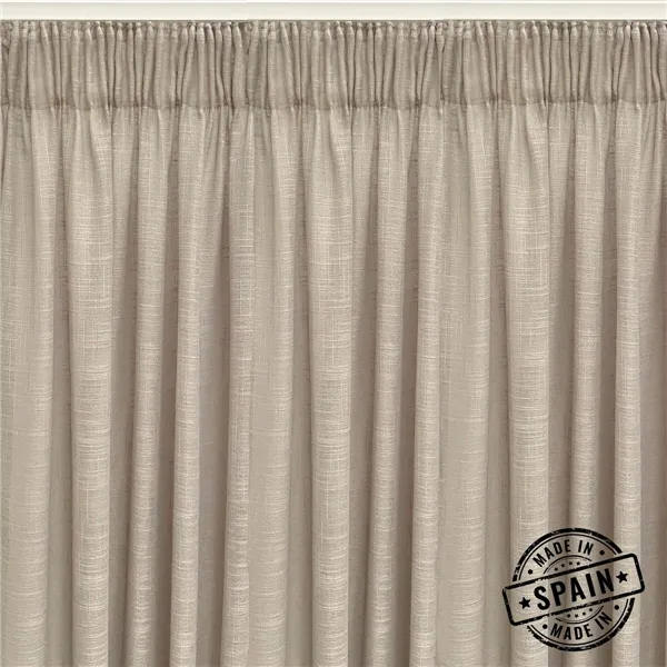 Curtain Alexandra House Living Rustik Grey Natural 400 x 270 x 1 cm Translucent