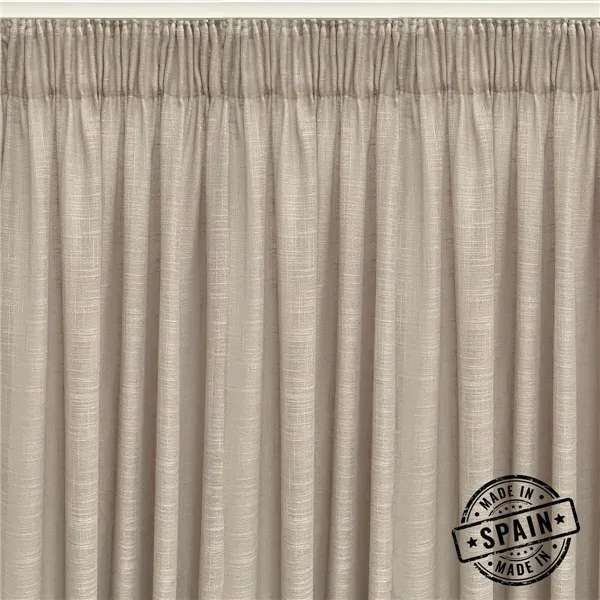 Curtain Alexandra House Living Rustik Grey Natural 200 x 270 x 1 cm Translucent