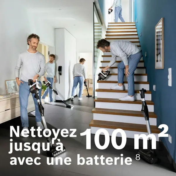 Пылесос-метла BOSCH BBS711W Белый Чёрный