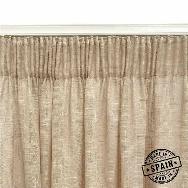 Curtain Alexandra House Living Rustik Natural Linen 300 x 270 x 1 cm Translucent