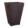 Planter Alexandra House Living Brown Iron Rattan Plastic 28 x 40 x 28 cm