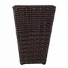 Planter Alexandra House Living Brown Iron Rattan Plastic 28 x 40 x 28 cm