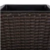 Planter Alexandra House Living Brown Iron Rattan Plastic 28 x 40 x 28 cm