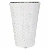 Planter Alexandra House Living White Iron Rattan Plastic 28 x 40 x 28 cm