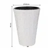 Planter Alexandra House Living White Iron Rattan Plastic 28 x 40 x 28 cm