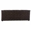 Planter Alexandra House Living Brown Iron Rattan Plastic 18 x 18 x 48 cm