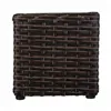 Planter Alexandra House Living Brown Iron Rattan Plastic 18 x 18 x 48 cm