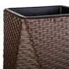 Planter Alexandra House Living Dark brown Iron Rattan Plastic 31 x 56 x 31 cm