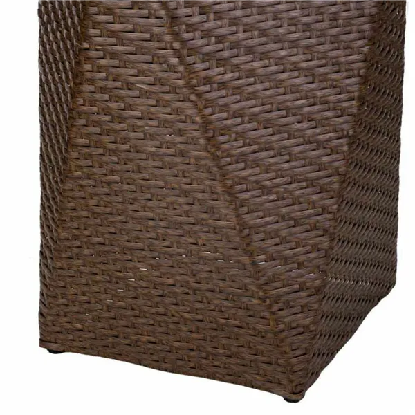 Planter Alexandra House Living Dark brown Iron Rattan Plastic 31 x 56 x 31 cm