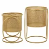 Set of Planters Alexandra House Living Gold Metal Iron 26 x 178 x 26 cm 2 Pieces