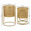 Set of Planters Alexandra House Living Gold Metal Iron 26 x 178 x 26 cm 2 Pieces