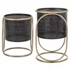 Set of Planters Alexandra House Living Black Metal Iron 26 x 178 x 26 cm 2 Pieces