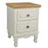 Nightstand Alexandra House Living White Natural 33 x 53 x 37 cm