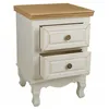 Nightstand Alexandra House Living White Natural 33 x 53 x 37 cm