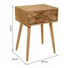 Nightstand Alexandra House Living Natural 63 x 38 x 44 cm