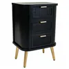 Nightstand Alexandra House Living Black Golden 35 x 72 x 50 cm