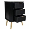 Nightstand Alexandra House Living Black Golden 35 x 72 x 50 cm