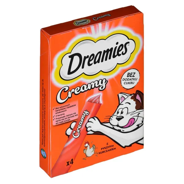 Snack for Cats Dreamies Creamy Chicken 4 x 10 g