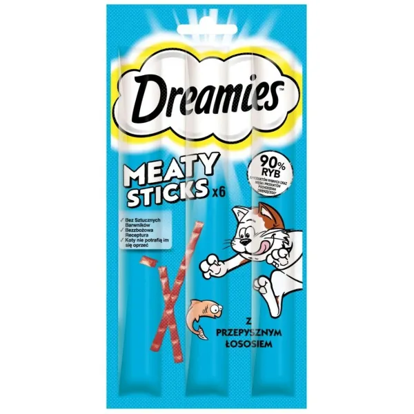 Snack for Cats Dreamies Meaty Sticks Лососевый Рыба 30 g