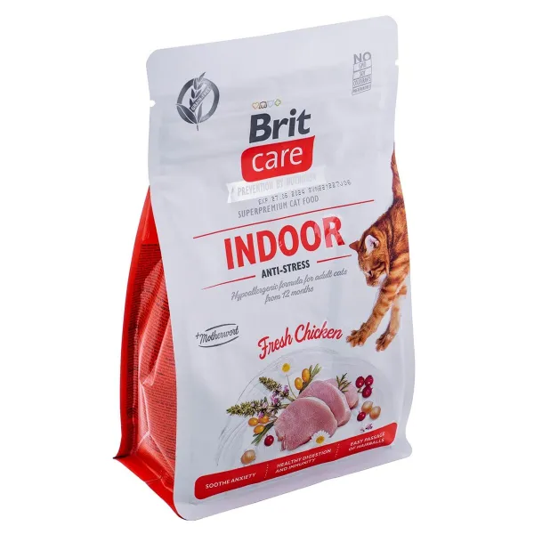 Kissanruoka Brit Care Grain-Free Adult Indoor Anti-Stress Aikuinen Kana 400 g