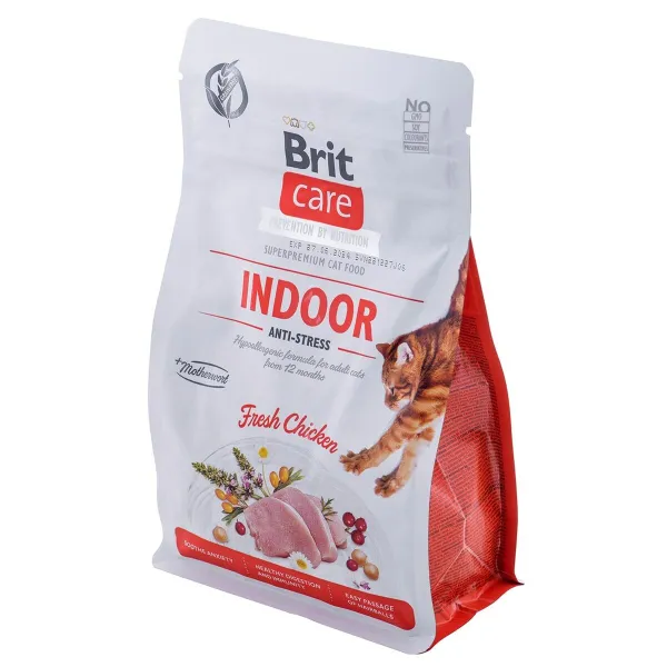 Корм для котов Brit Care Grain-Free Adult Indoor Anti-Stress Для взрослых Курица 400 g