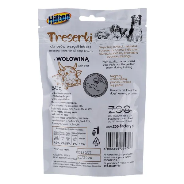 Dog Snack Hilton Veal Beef 80 g