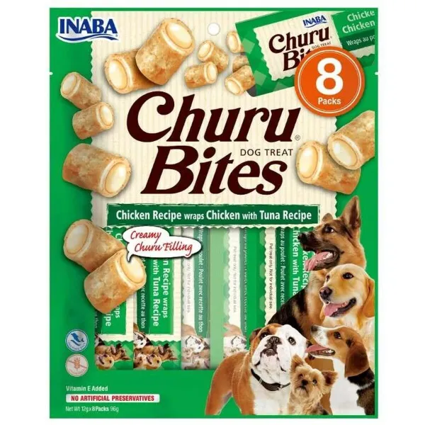 Dog Snack Inaba Churu Bites Chicken Tuna Fish 8 x 12 g