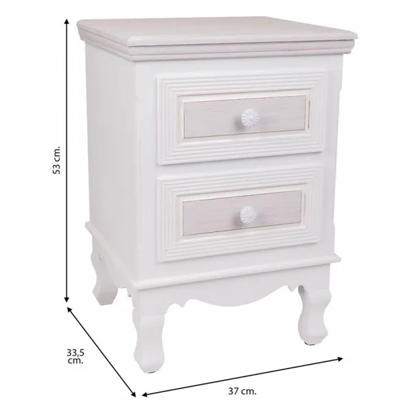 Nightstand Alexandra House Living White 33 x 53 x 37 cm