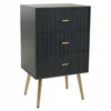 Nightstand Alexandra House Living Golden Dark grey 35 x 76 x 44 cm