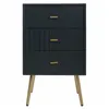 Nightstand Alexandra House Living Golden Dark grey 35 x 76 x 44 cm