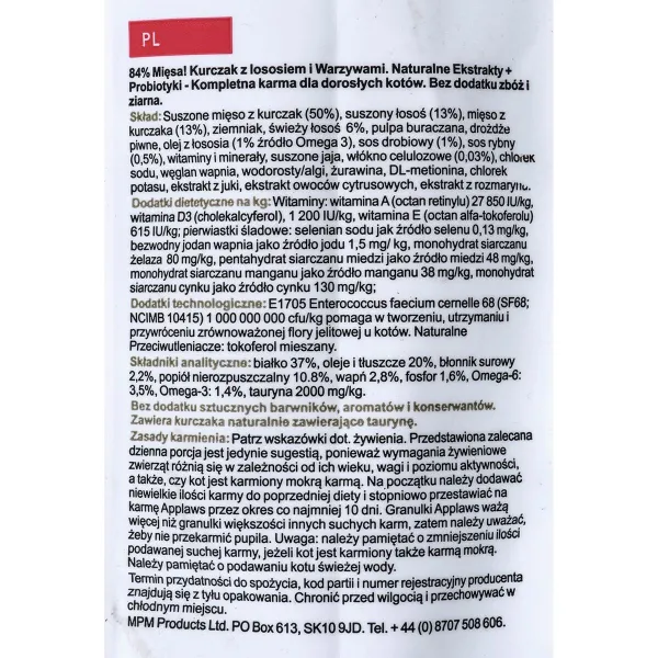 Fodder Applaws Chicken with salmon Adult Chicken Salmon Fish 7,5 kg