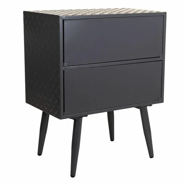 Nightstand Alexandra House Living Brown Black Grey 30 x 62 x 50 cm