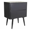 Nightstand Alexandra House Living Brown Black Grey 30 x 62 x 50 cm