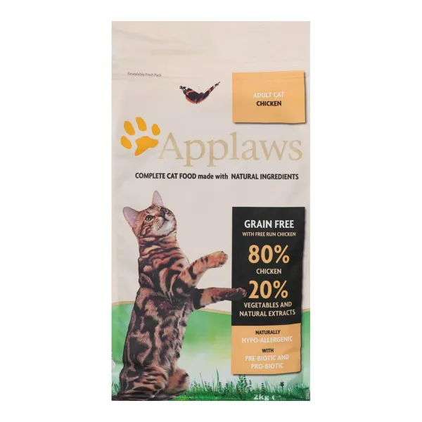 Kaķu barība Applaws Adult Pieaugušais Cālis 2 Kg